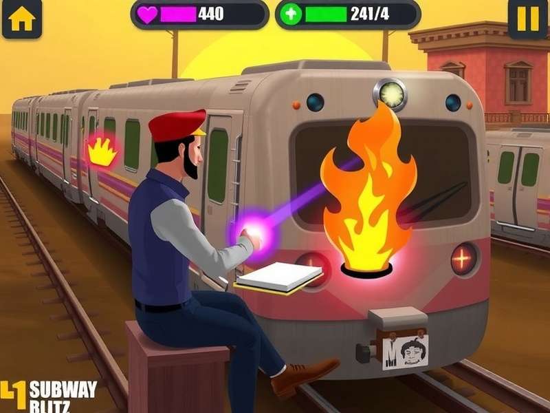 Intense subway running action in Vadodara Subway Blitz Vadodara Subway Blitz Gameplay